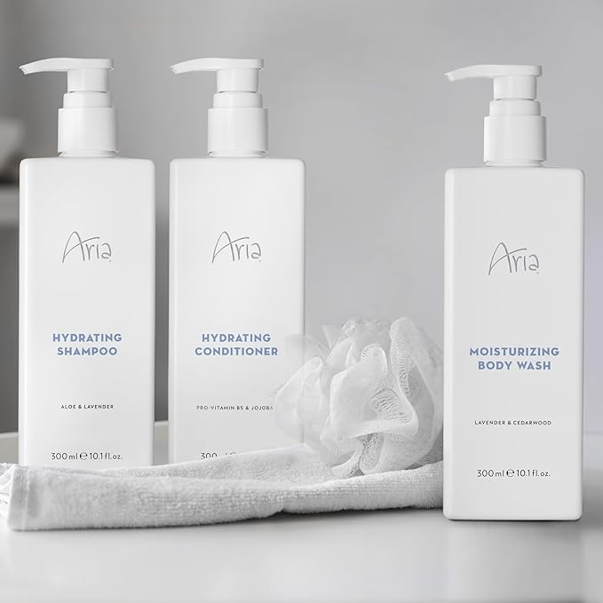 Aria Moisturizing Body Wash - Scented with Cedarwood Green Mandarin Lavender - Vegas Hotel Body Wash - 10 oz