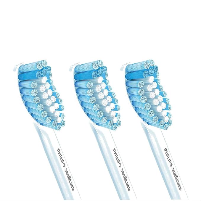 Philips Sonicare Genuine Sensitive Replacement Toothbrush Heads for Sensitive Teeth 3 Brush Heads White HX6053/64