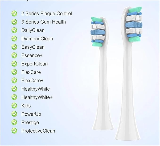 12/20 Pcs Toothbrush Replacement Brush Heads Refills Compatible for Sonicare 1100 2100 4100 5100 6100(White-20 Pcs)