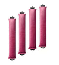 4 Hooks Rubber Curling Tool No Heat Iron Big Wave Sleep Plus Silk Scarf(4pcs Wine red)