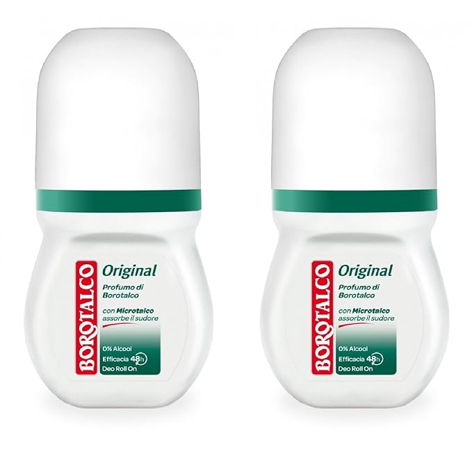 Borotalco: Deo Roll On Alcohol-Free Deodorant Original 50 ml (1.69 fl.oz) Pack of 2 [ Italian Import ]