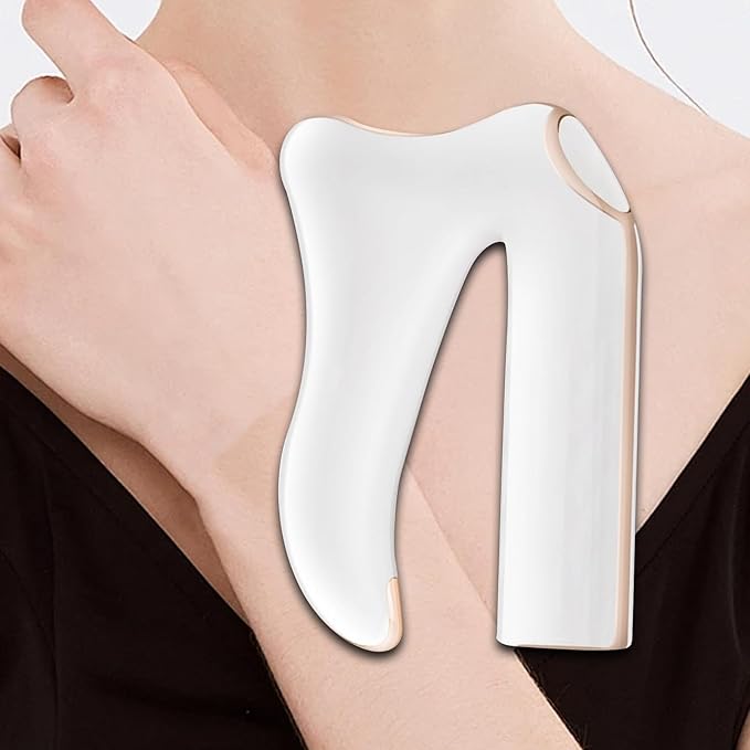 Gua Sha Electric Massager for Neck Facial Beauty Instrument Scraping Massage Scraping Tool Electric Massager for Arms Neck White