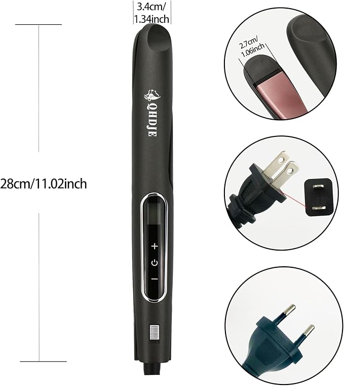 Hair Straightener and Curler - Flat Iron Curling Iron in One - Twist Straightening Curling Iron Combo - Digital LCD Display &amp Dual Voltage - Multi-Styler - Gifts for Women