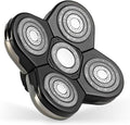 Skull Shaver Baron Replacement Shaver Head Blade - Smooth Close Shave - Wet &amp Dry Use - Flexible 5-Head Design - Quick Twist Lock - Universal Fit
