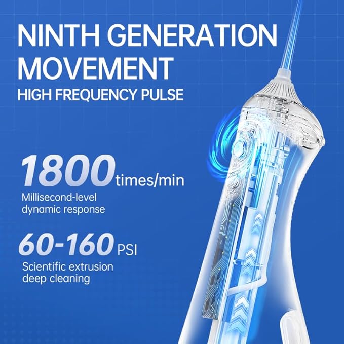 JUSIIUE Water Dental Flosser for Teeth Portable Cordless Oral Irrigator
