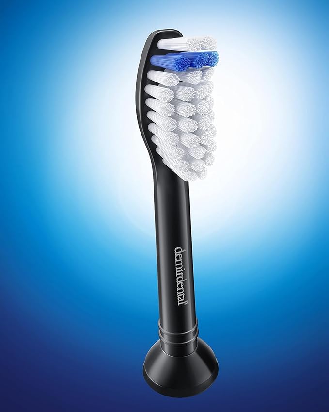 Toothbrush Heads Extra Soft Compatible with Philips Sonicare Toothbrush Heads - Extra Sensitive Replacement Heads for Very Sensitive Teeth - Gentle Brush Heads - Black - Replaces HX6058eb - 8 Pack