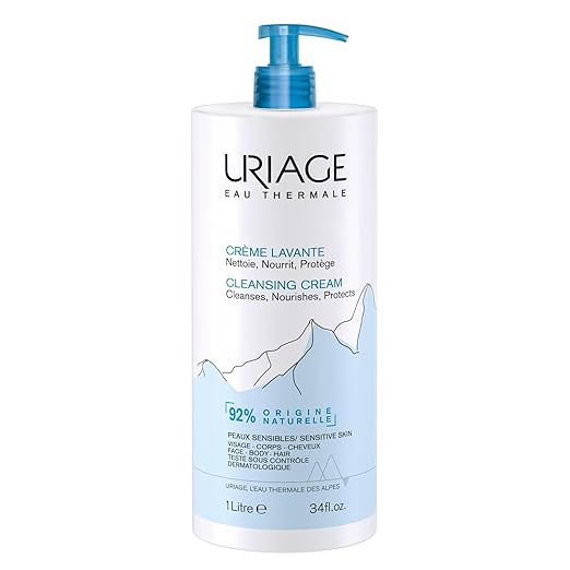 Uriage Daily Moisturizing Cleansing Cream With Shea Butter 2-In-1 Body Wash: Cleanses &amp Nourishes Fresh &amp Cocooning Perfume Face Body &amp Hair Soap-Free Physiological Ph