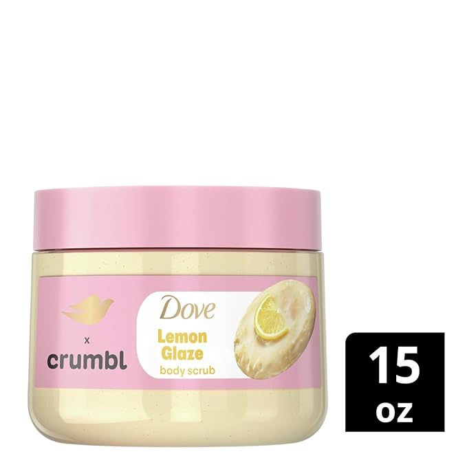Dove Moisturizing Liquid Body Wash &amp Scrub | Lemon Glaze | 20oz Wash + 15oz Scrub