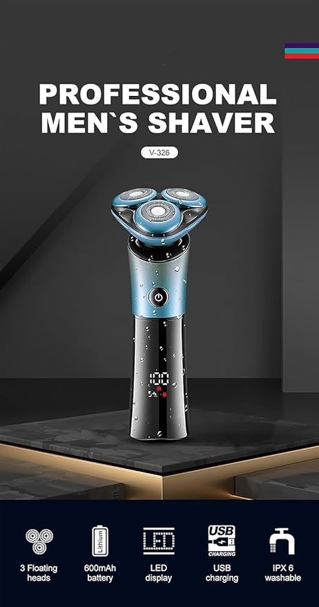 Electric Shavers for Men Electric Shaver Professional Razor Shaving Machine Barber Waterproof Shaving Beard LED Display Beard Trimmer for Men