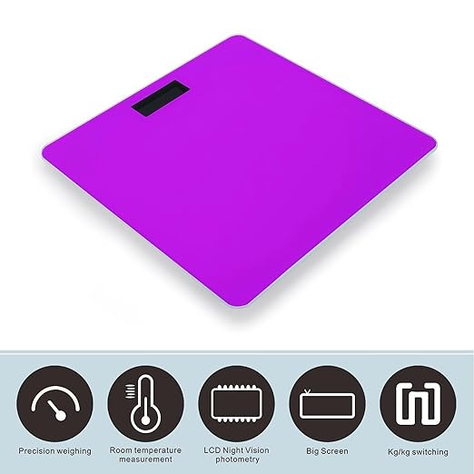 Automatic Switch Digital Bathroom Weighing Scale Smart Scale for Body Weight Purple