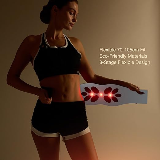 JOVS Red Light Therapy Belt for Back &amp Abdomen 660/850/1064nm Red Light Therapy for Body Portable &amp Cordless Flexible 27-41 Fit Pain Relief/Circulation Boost/Muscle Relaxation