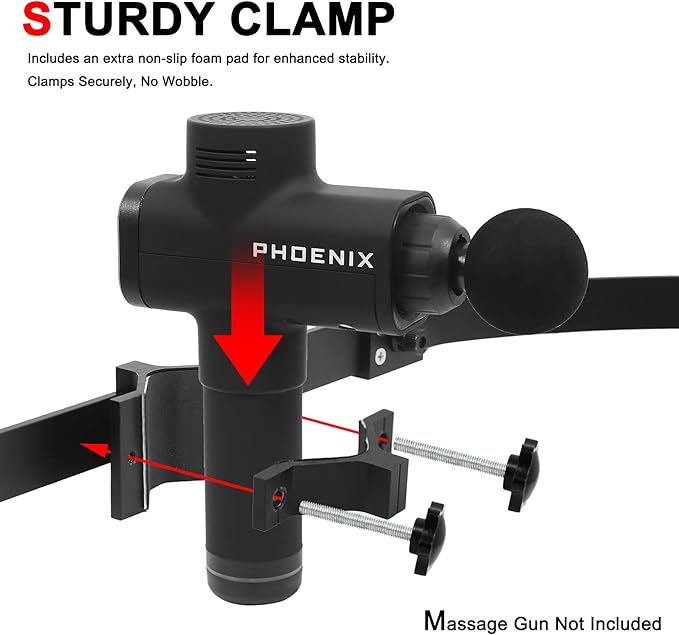 Massage Gun HolderDetachable Deep Stable for Portability Massage Gun Holder for Back Extension Handle Compatible with Most Massage Guns for Hard to Reach AreasMuscle Pain Relief