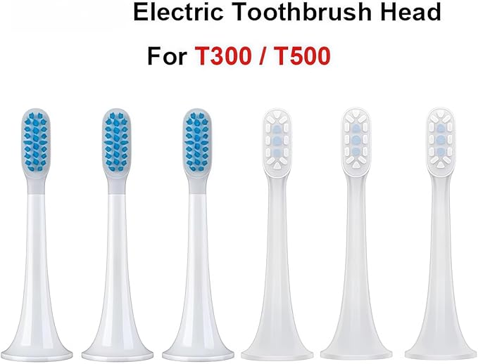Universal Type Teethbrush Replacement Heads Compatible with Mijia T300 T500 Sonic Electric Toothbrush Head(6PCS)