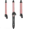 3in1 Automatic Rotating Curling Iron with Interchangeable Curling Wand 3/4 1 1/4 1 Inch