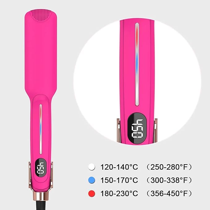 Straighteners and Curler Hair Straighteners &amp Curlers in One with 140℃- 220℃ Adjustable Temperature Straightener with Ceramic Thin Floating Plate LCD Display