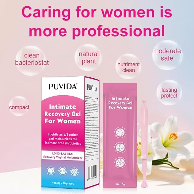 Intimate Recovery Gel (10 pcs) – Vegan PDRN Vaginal Moisturizing Gel for Elasticity &amp Firm-Feel Support Hydrating Intimate Care pH Balanced