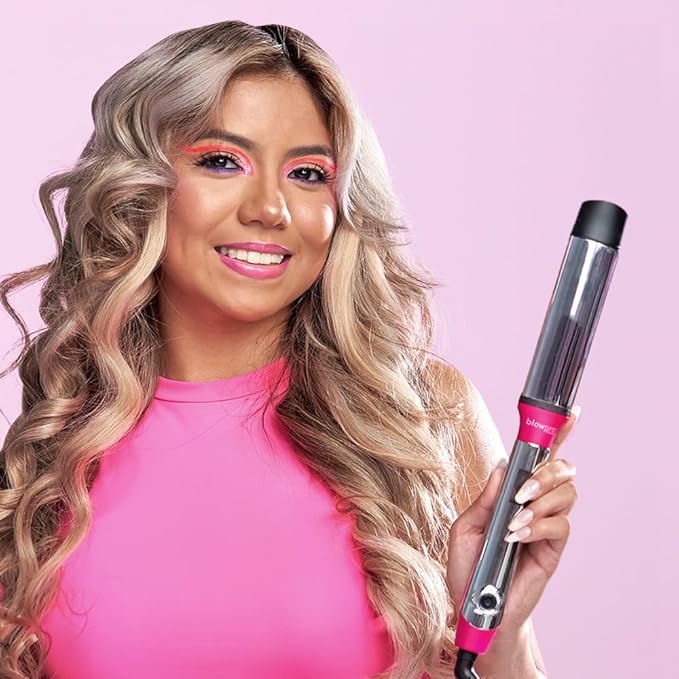 blowpro Professional Salon Wavemaker 1.5 Oval Titanium Barrel Rapidly Heats to Max Temp in 60 Seconds 3 Preset Temp Options Easily Creates Gorgeous S Shaped Waves or Even Classic Soft Curls