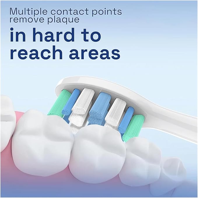 Compatible for Replacement Toothbrush Brush Heads Compatible with Philips Sonicare and More Click-on Handles 2100 4100 5100 5300 6100 6500 7500(White-12 Pcs)