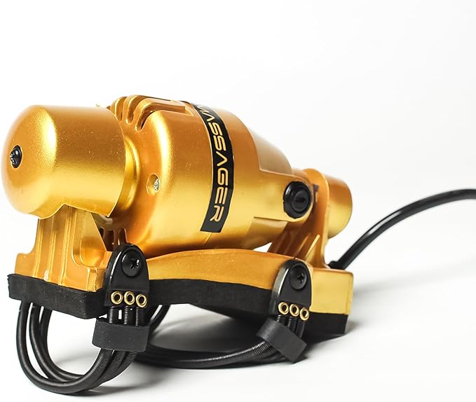 HOMORA Powerful Double-Speed Full Body Massager – Electric Handheld Deep Tissue Massager with Floating Action for Pain Relief Relaxation &amp Recovery – Full Body Vibration Therapy Machine (Golden)