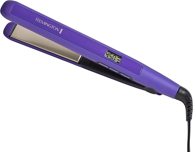 Remington 1 Flat Iron Hair Straightener with Anti-Static Technology 30-Second Heat Up &amp 60 Minute Auto Shut-Off 30% Longer Ceramic Floating Plates Titanium + Ceramic Coating