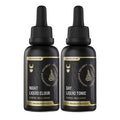 The Beard Struggle Tonic + Elixir Beard Oil Bundle - Gold Collection - Grooming Beard Oil - Softens Moisturizers and Strengthens Beard Growth - Pack of 2 Asgardian Secret