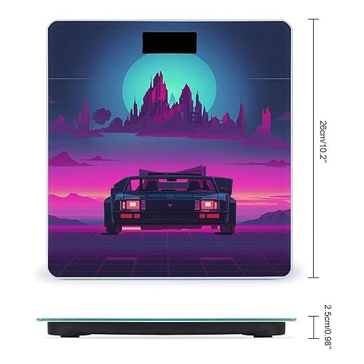 Retrowave Pictures Smart Scale for Body Weight Accurate Bathroom Scale with LED Display Digital Weight Scales Weighing Machine High Precision Scales for Bath Home