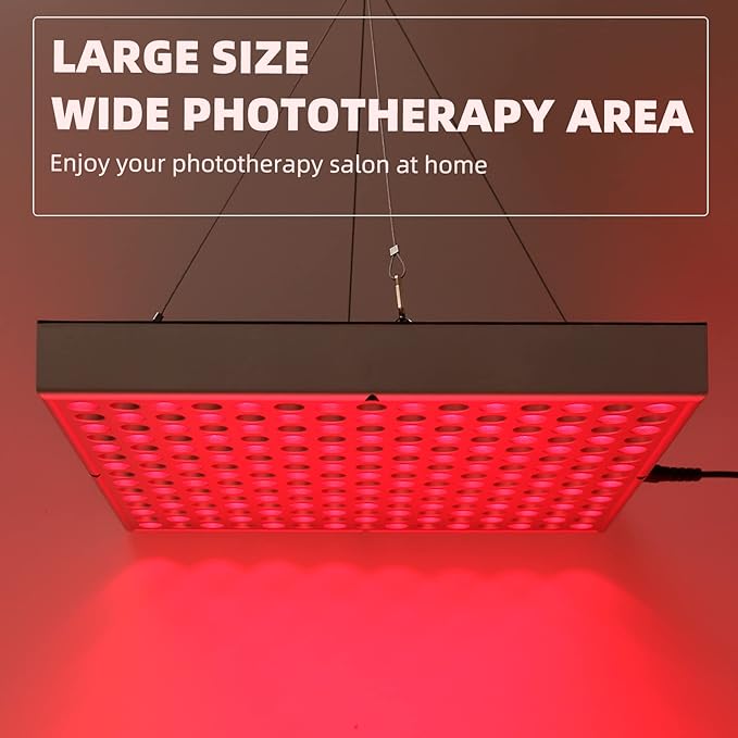 LED-Red-Light-Therapy-Device - 45W LED Panel Deep 660nm and Near-Infrared 850nm Light Combo for Skin Beauty Pain Relief of Muscles and Joints