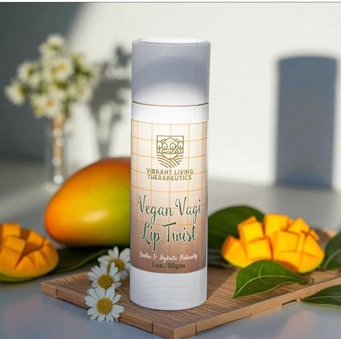 Vegan VagiLipTwist Menopause Balm by VLT| Hormone-Free Beeswax-Free External Vaginal Moisturizer for Menopause Dryness| Plant-Based Intimate Balm| Eco-Friendly Paper Push-Up Tube|