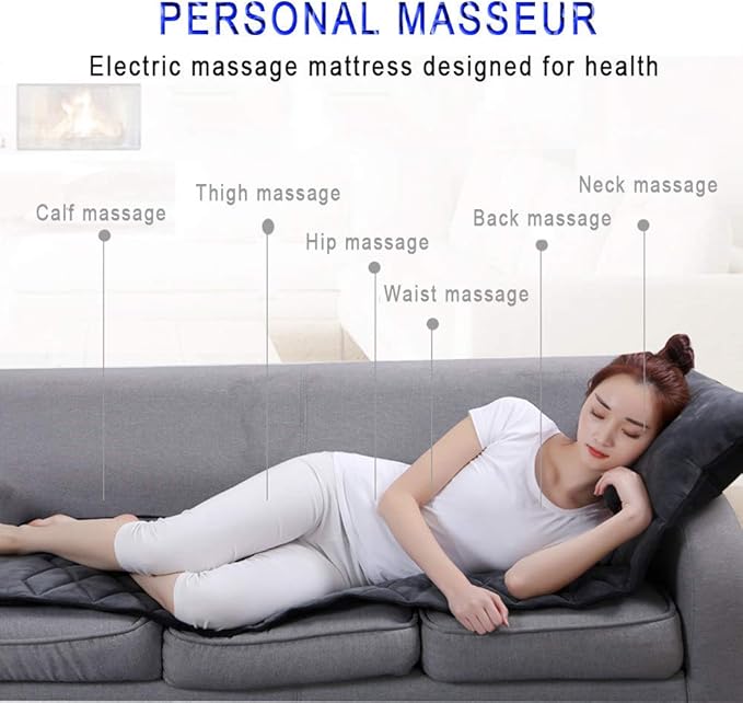Shiatsu Back Massager with HeatMassage MatMassage Mat for Full Body26 Massage Head Mattress Pad for Neck Back Legs Relieve Fatigue and Soreness Heating Pad