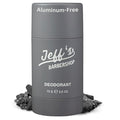 Jeff’s Barbershop Aluminum-Free Charcoal Deodorant for Men &amp Women Fresh Scent - Natural Non-Toxic &amp Safe for Sensitive Skin - Healthy Armpit Detox Fights Body Odor (2.6 oz)