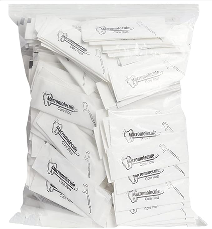 450 Count Unflavored Dental Floss Picks Individually Wrapped Travel Dental Flossers