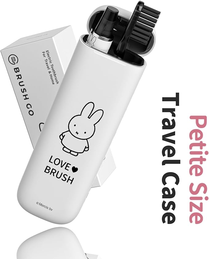 Miffy i4 Upgrade Slim Sonic Electric Toothbrush Thin Rechargeable Ultrasonic Smart Tooth Brush Free Petite Travel Case &amp Ceramic Holder Dock for Travel &amp Home IPX7 Waterproof (Black)