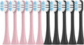 10PCS Replacement Toothbrushes HeadCompatible for SOOCAS X3/X3 Pro/X1/V1/V2/D3/X3U/X5(5Black5Pink)