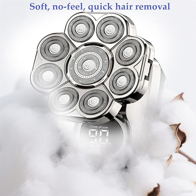 9.0 Shaver Pro Head Shaver Full-Body Shaving Made Simple – Head Face Body &amp Below The Waist (Silver-Set)