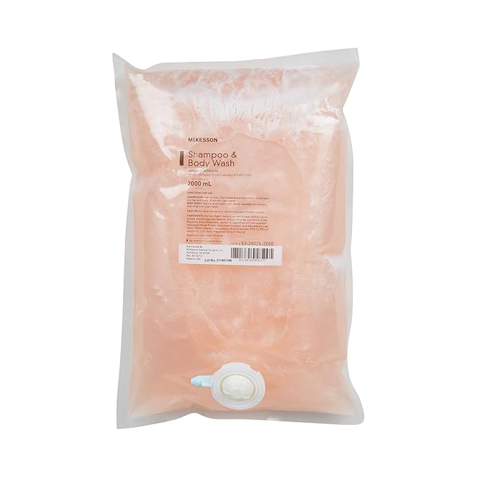 McKesson Body Wash and Shampoo Refill Bag Apricot Scent 2000 mL 1 Count