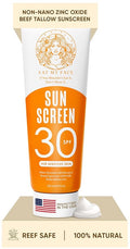 Eat My Face Tinted Beef Tallow Sunscreen SPF 30 – No White Cast Natural Glow | Reef Safe Mineral Zinc Oxide | Water Resistant Sun Protection for Face &amp Body 4 oz