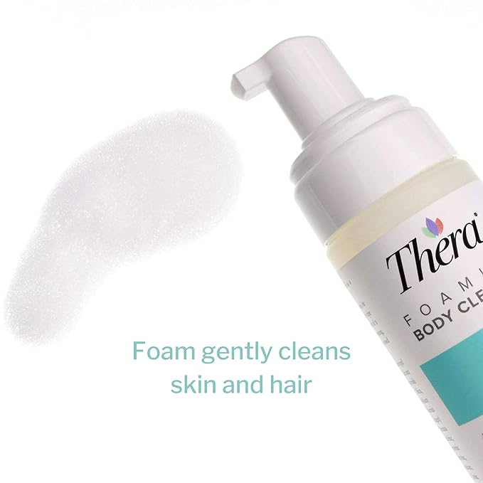 Thera Foaming Body and Hair Cleanser Rinse-Free Exfoliating Foam 9 oz 12 Count