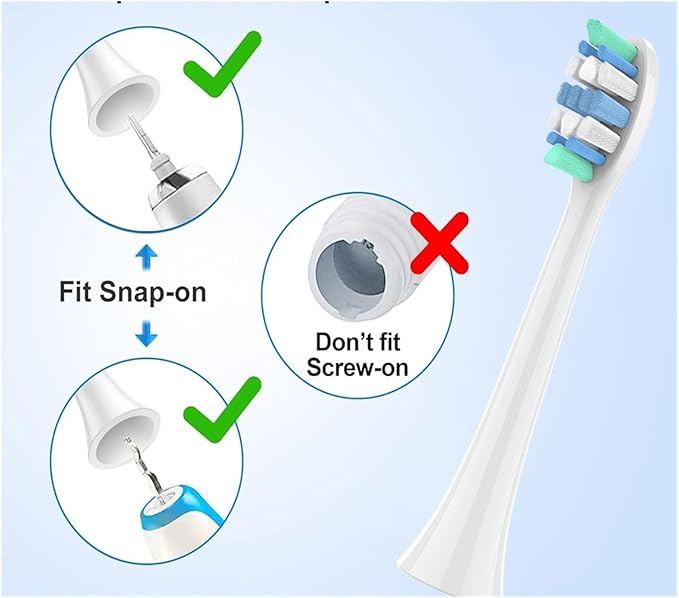 12/20pcs Toothbrush Replacement Heads Brush Head Compatible for Sonicare 2100 4100 5100 6100 7300 9000(White-20 Pcs)