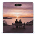 Sunset Scale for Body Weight Anti-Slip Digital Bathroom Scale Sturdy Toughened Glass Weighing Scales High Precision Safe Rounded Corners Smart Scales