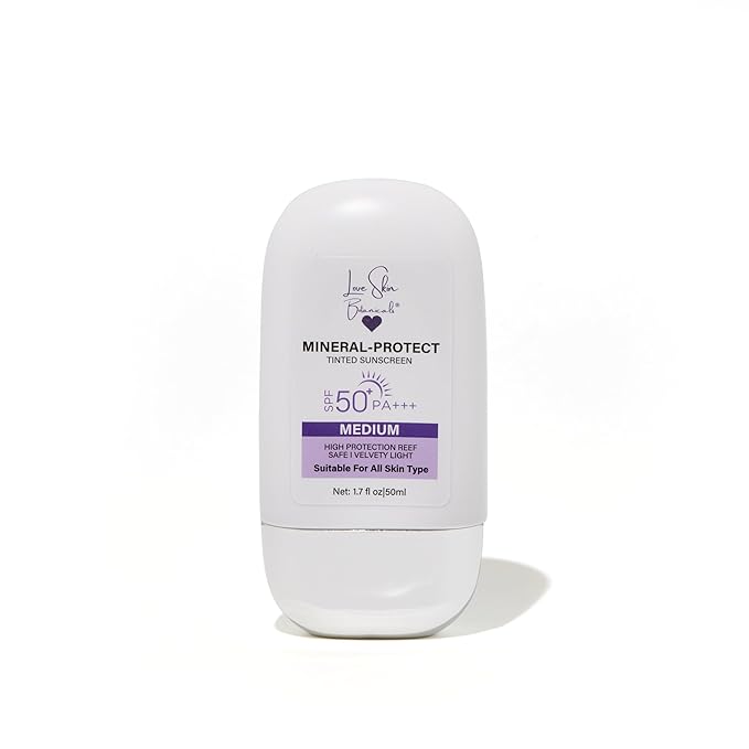 Mineral Protect Tinted Sunscreen SPF 50 PA+++ – Medium Tint | 100% Mineral Reef-Safe Chemical-Free Unscented Daily Face Sunscreen