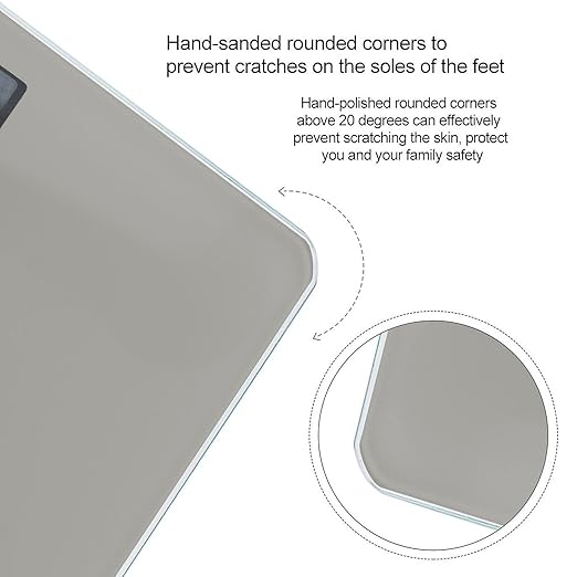 Energy Saving Scale Bathroom Weighing Scale Smart Scale for Body Weight Digital Light Grey