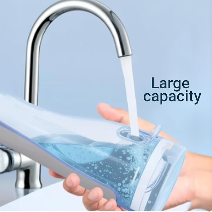 Portable Cordless Water Flosser – 320ml Oral Irrigator for Teeth Cleaning | USB Rechargeable IPX7 Waterproof 1400–1800 Pulses/Min | Travel-Friendly Dental Floss Device for Braces &amp Gums
