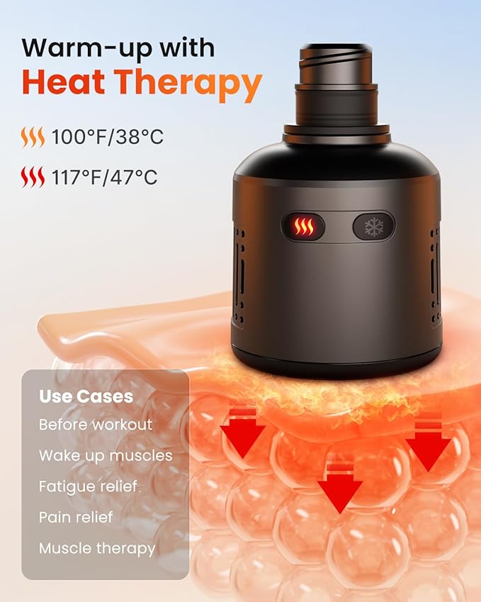 RENPHO Active Massage Gun &amp Massage Gun Head with Heat and Cool