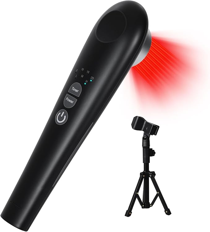 Cold Laser Therapy Device for Pain Relief Infrared Red Light Therapy Devices for Knee Neck Joint and Muscle 3 Power Mode/ 4 Timer Suitable for Animals Cats and Dogs Black