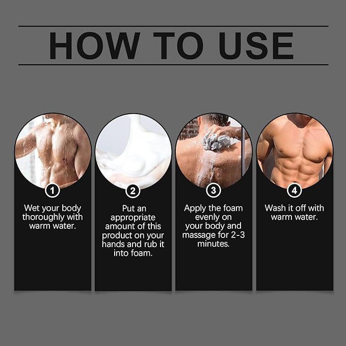Body Wash For Men Men's Shower Gel Deep Cleansing Pore Care Moisturization (1pcs)