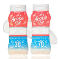 SPF 30 &amp SPF 70 Sunscreen Lotion Bundle | Reef Safe Water-Resistant Non-Greasy Broad Spectrum UVA/UVB Protection | Aruba Reef Act Compliant 8 oz Each