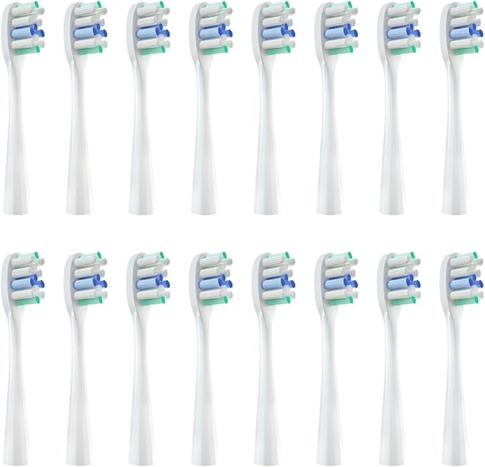 Replacement Toothbrush Heads Compatible for Y1/Y1S/Y1pro/Y3/Y4/Y5/P1/P3/P4/P5/P10/U1/U2/U3/U4/U2S/U3S/F2/F1 Series(16white)