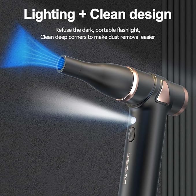 Cordless Hair Dryer No Hot Air Mini Blow Dryer Aluminum Air Duster Keyboard Cleaner for Computer Keyboard Electronics Cleaning Outdoor Hiking Camping Air Cushion Inflation