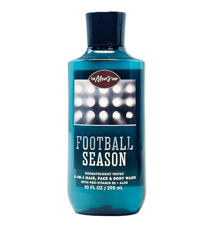 Bath and Body Mens 3-in-1 Hair Face &amp Body Wash Pack of 1 (10 fl oz / 295 mL Football Season)