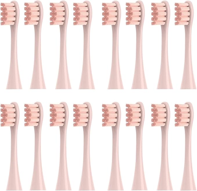 16pcs Replacement Brush HeadsCompatible for Oclean X/Pro/ Z1/ SE F1/one/ PW01/03/05/07/09 P5 Toothbrush(16 Pink)